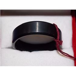 RING - NEW BLACK TITANIUM BAND  - SZ 14