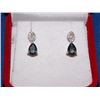 Image 1 : EARRINGS - NEW 1.25 CTW PEAR FACETED MYSTIC TOPAZ & ROUND FACETED DIAMONDS IN STERLING SILVER STUD D