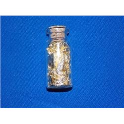 VIAL OF 24K GOLD FLAKES - SHORT STUBBY VIAL