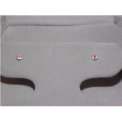 EARRINGS- RUBY IN 14kt WHITE GOLD SETTING - RETAIL ESTIMATE $250