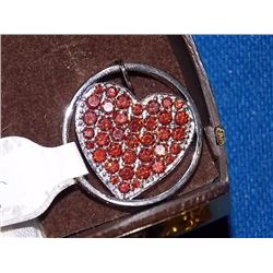 PENDANT - CUBIC ZIRCONIA IN STERLING SILVER SETTING WITH RHODUIM PLATING FOR DURABILITY - RETAIL EST