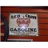 Image 1 : METAL RED CROWN GASOLINE SIGN
