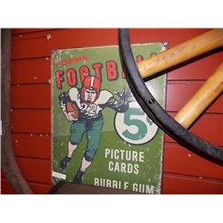 MEMORABILIA - METAL SIGN - TOPPS FOOT BALL