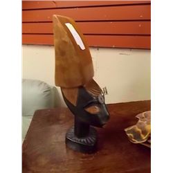HAND CRAFTED WOOD CARVED BUST