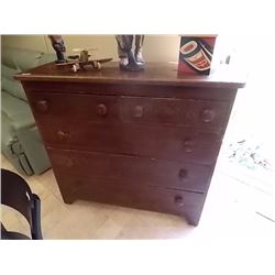 TURN OF CENTURY HIGHBOY DRESSER - 5 DRAWER