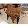 Image 3 : WESTERN SADDLE - HAND TOOLED - LIKE NEW