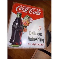 MEMORABILIA - METAL SIGN - COCA-COLA