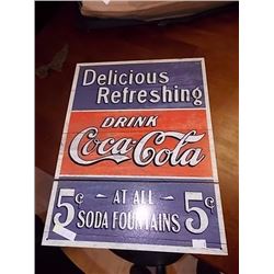 MEMORABILIA - METAL SIGN - COCA-COLA