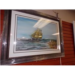 FRAMED PICTURE - TALL SHIP