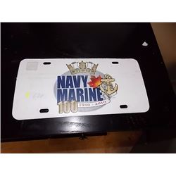 NAVY MARINE NOVILTY LICENSE PLATE