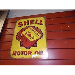 AUTOMOBILIA COLLECTABLE - METAL SIGN - SHELL MOTOR OIL