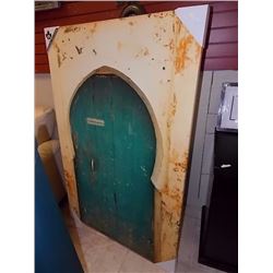 FRAMED OIL ON CANVASS PICTURE - DOOR SCENE - 39 X 59" H