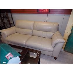 NEW CREAM LEATHER CHESTERFIELD  - STORE DISPLAY