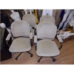 ROLLING UPHOLSTERED CHAIRS - 4 TTL