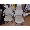 Image 1 : ROLLING UPHOLSTERED CHAIRS - 4 TTL