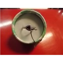 RING - TRILLIUM FACETED AMETHYST IN STERLING SILVER SETTING - RETAIL ESTIMATE $ 250