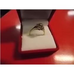 RING - ½ CT (17) BRILLIANT CUT DIAMONDS IN 14K GOLD SETTING - INCLUDES APPRAISAL $1480