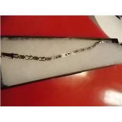 BRACELET - 6CTW (12)OVAL FACETED GARNET & DIAMOND IN STERLING SILVER INFINITY DESIGNED SETTING - RET