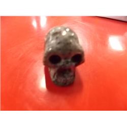 HAND CARVED ZEBRA JASPER GEMSTONE - 288CT - SKULL DESIGN