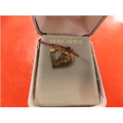 PENDANT - #1 HEART - 14K YELLOW GOLD