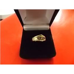 RING - 4 GEMSTONE IN 10K YELLOW GOLD SETTING - RETAIL ESTIMATE $500