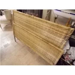 DOUBLE BED FRAME- WICKER & METAL
