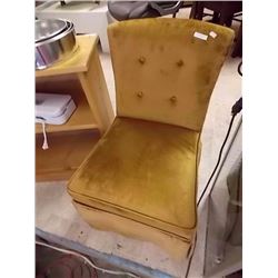 UPHOLSTERED BED SIDE CHAIR - GOLD