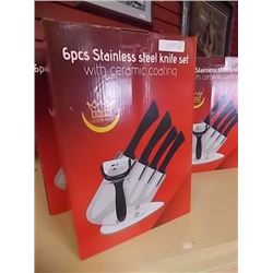 NEW STAINLESS STEEL KNIFE SET - 6 PC - GERMANY