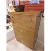 Image 1 : RETRO HIGH BOY DRESSER - SOLID WOOD - 5 DRAWER