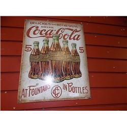 MEMORABILIA - METAL SIGN - COCA COLA