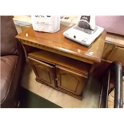 MAHOGANY SWIVEL TOP CABINET