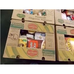 LARGE BANANA BOX OF ASSORTED FOOD ITEMS