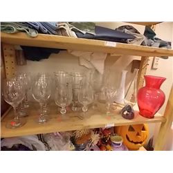 SHELF GLASS WARE & MORE