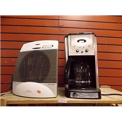 SUNBEAM HEATER & CUISANART COFFEE MAKER
