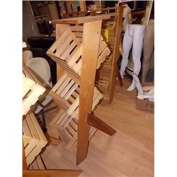 SOLID WOOD ORGANIZER - DISPLAY CABINET  - 3 BINS