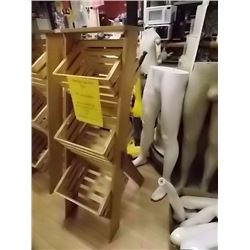 SOLID WOOD ORGANIZER - DISPLAY CABINET -  - 3 BINS