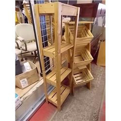 WOOD DISPLAY STAND - 4 SHELF - 5 1/2"