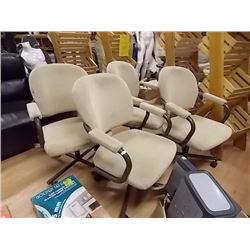ROLLING UPHOLSTERED CHAIRS - 4 TTL
