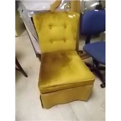 UPHOLSTERED BED SIDE CHAIR - GOLD