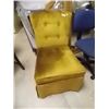 Image 1 : UPHOLSTERED BED SIDE CHAIR - GOLD