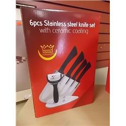 NEW STAINLESS STEEL KNIFE SET - 6 PC - GERMANY COATING - 6PC