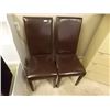 Image 1 : DINING CHAIRS - LEATHER - BROWN - 2 TTL - AS-IS