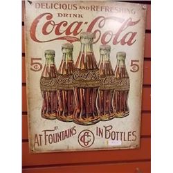 MEMORABILIA - METAL SIGN - COCA COLA