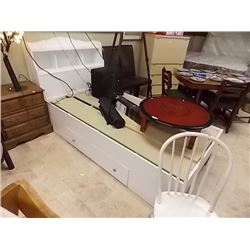 NEW WHITE CAPTAINS BED - MATTRESS NOT INCLUDED