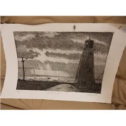 FRAMED LIMITED EDITION LIGHT HOUST PRINT - SIGNED