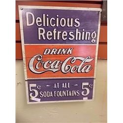 MEMORABILIA - METAL SIGN - COCA-COLA