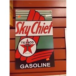 AUTOMOTIVE MEMORABILIA - METAL TEXACO SIGN - SKY CHIEF