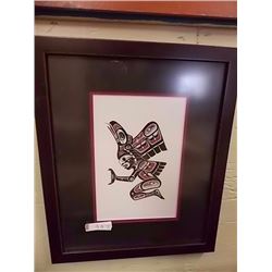 FRAMED RICHARD SHORTY PRINT - SIGNED - HUMMING BIRD
