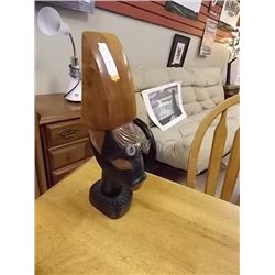 HAND CRAFTED WOOD CARVED BUST