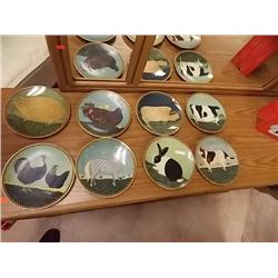 COLLECTOR PLATES - WARREN KINBLE - FARM ANIMALS 8 TTL